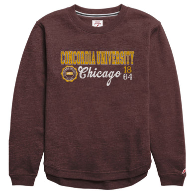 Victory Springs Ladies Crewneck | Heather Varsity Maroon