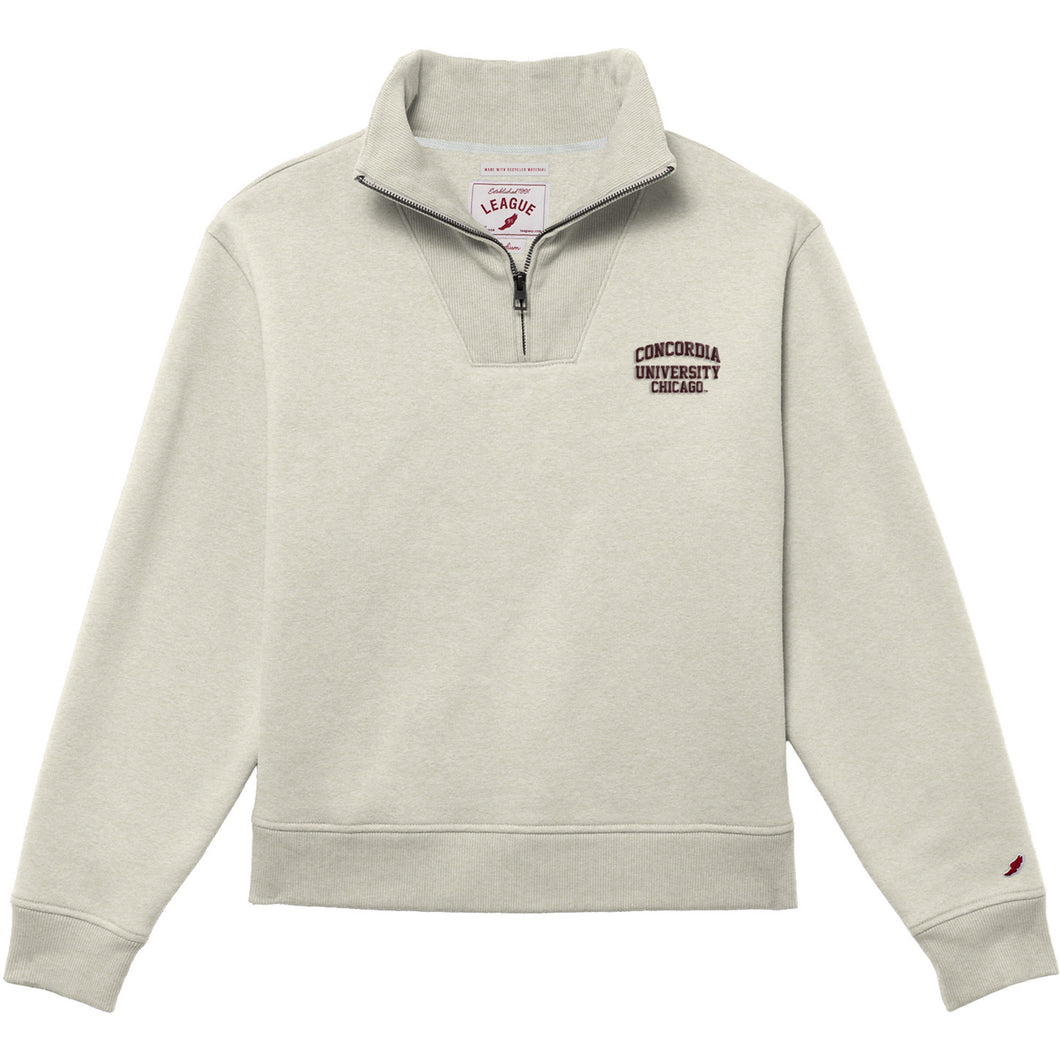 Ladies 1991 Brushes 1/4 Zip | Oatmeal