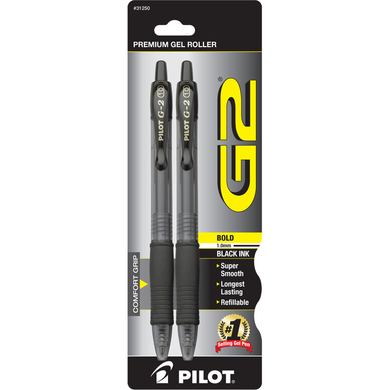 G2 Retractable Gel Pen 1.0mm Black | 2Pk