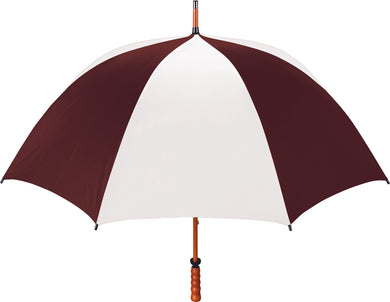 The Eagle Wood Shaft Umbrella, Maroon/Gold