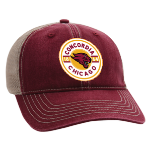 The Wharf Classic Unstructured Tea Stain Snap Back Cap, Maroon