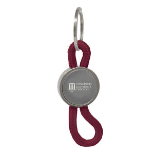 Disc Rope Key Chain, Burgundy (F23)