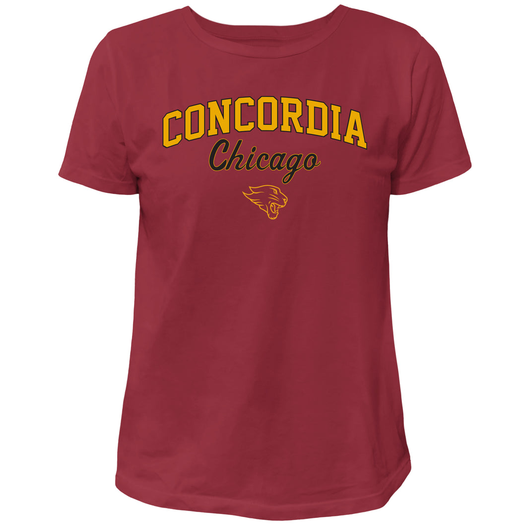 Ladies Vintage Washed Cotton Tee | Maroon