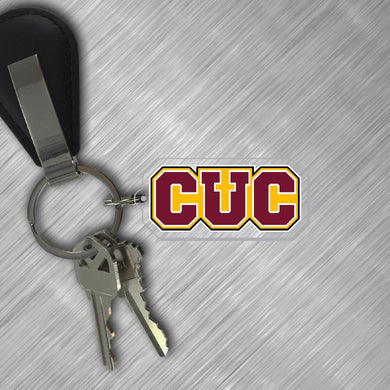 Acrylic Key Tag, Maroon/Gold