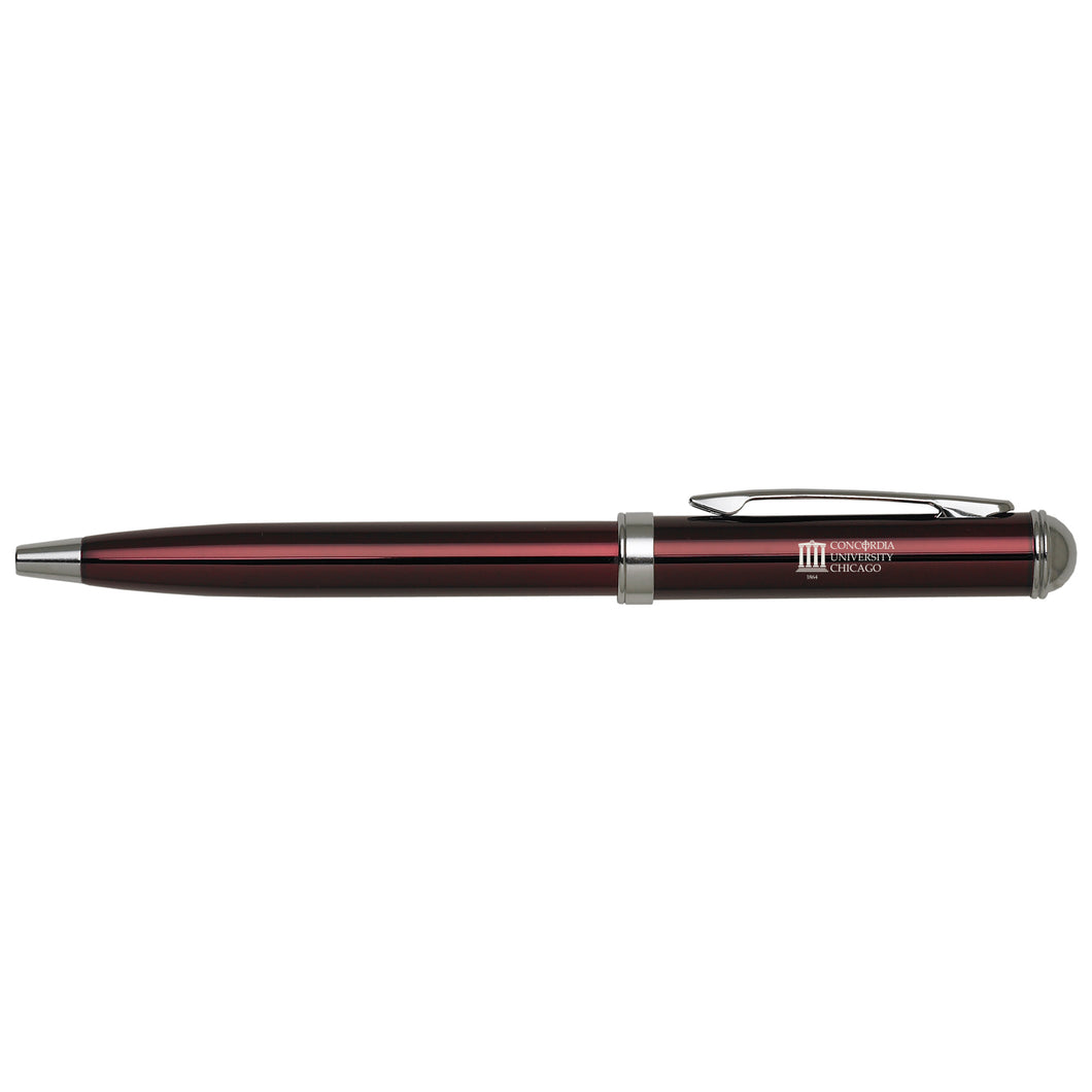 Barrel Twist Action Ballpoint Pen, Red (F23)