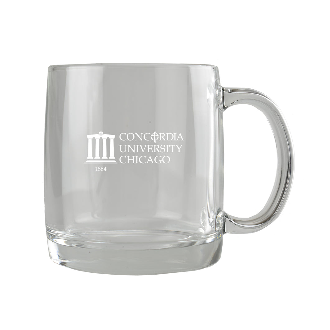 13 oz Etched Mug, Glass (F23)