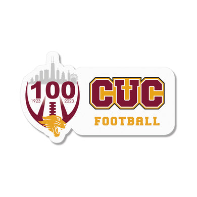 Football 100 Years Quincy Magnet | Burgundy/Gold
