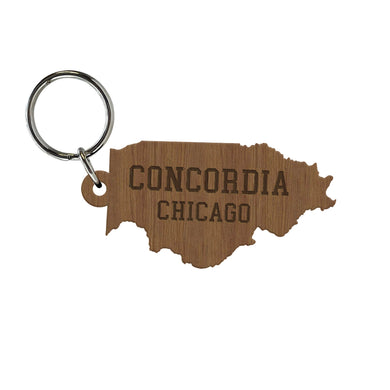 Wooden State Key Tag