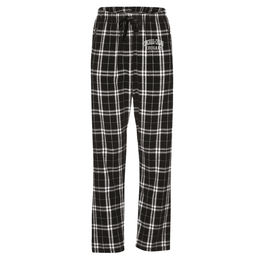 Haley Flannel Pant, Black/White Plaid