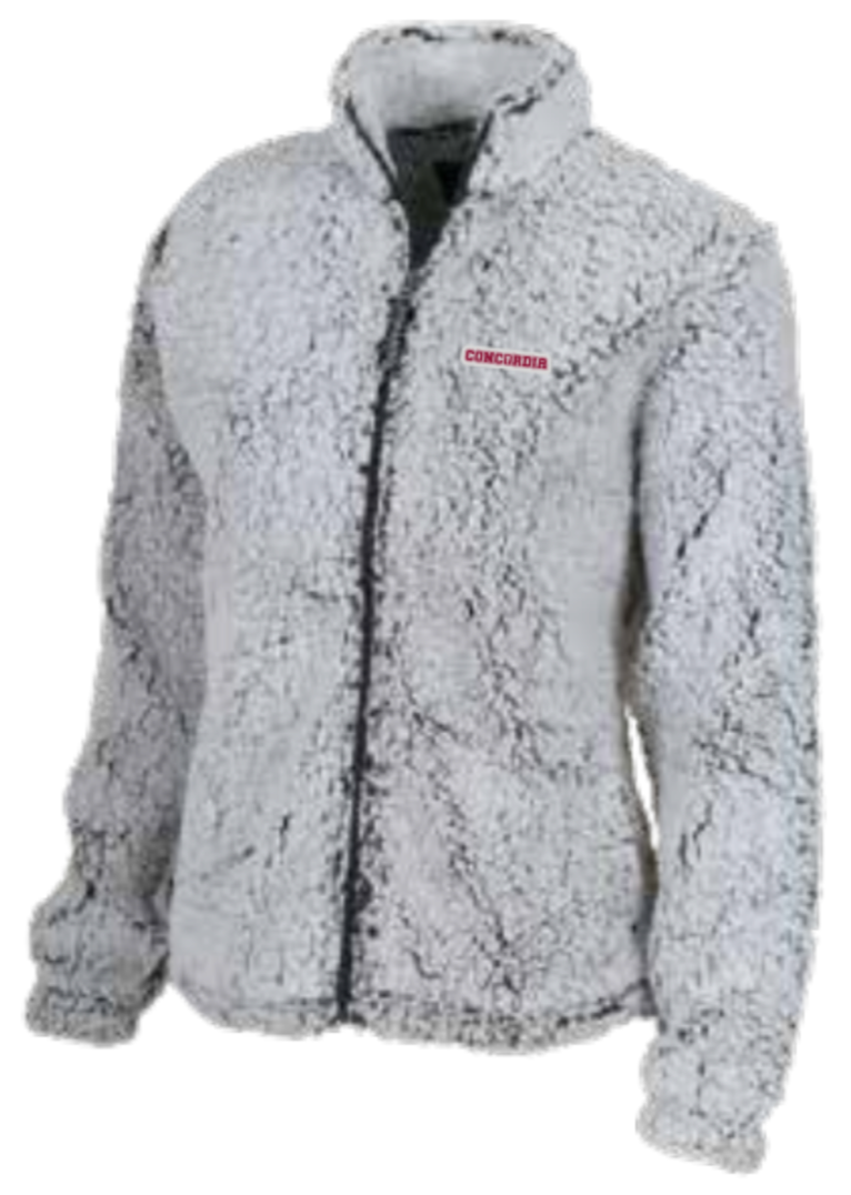 Ladies Full Zip Sherpa Jacket, Frosty Grey