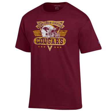 Retro Football Tee | Maroon