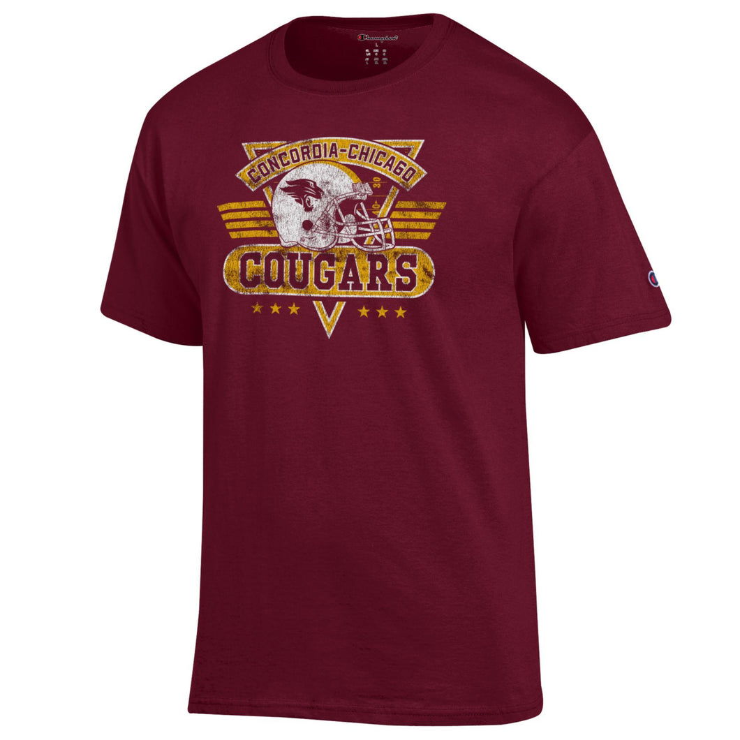 Retro Football Tee | Maroon