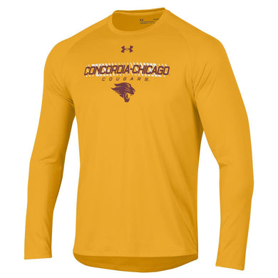 UA Tech Long Sleeve Tee, Steeltown Gold