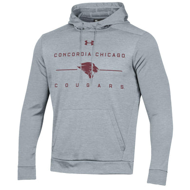 UA Armour Fleece Pullover Hood, True Grey